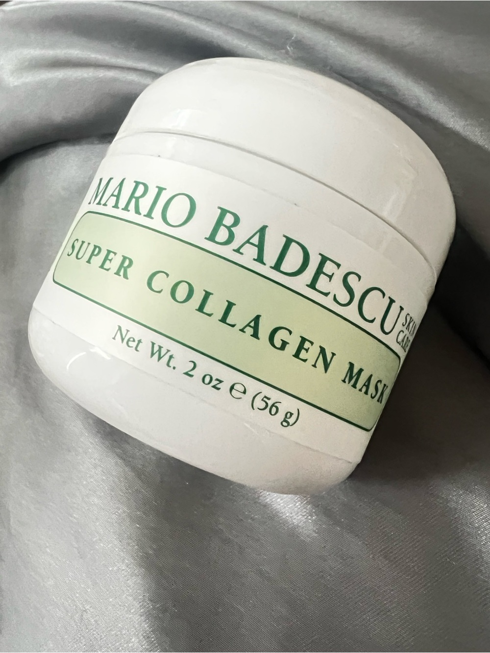 Mario Badescu White Jar with Light Green Label Super Collagen Mask